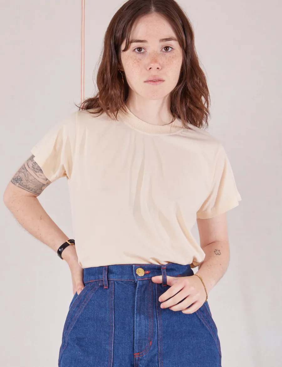 Outlet The Organic Vintage Tee - Vintage Off White Organic Tees|Organic Vintage Tees