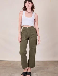 Discount Work Pants - Surplus Green Work Pants